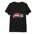Football Pulse Egypt Flag T-Shirt - Casual Everyday Wear Men Women