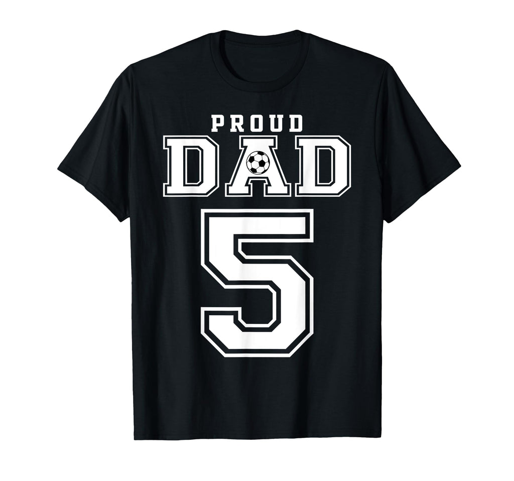 Number 5 Custom Proud Soccer Futbol T-Shirt - Casual Everyday Wear Unisex