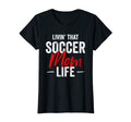 Womens Livin That Soccer Mom Life Funny T-Shirt - Unique Graphic for Adults