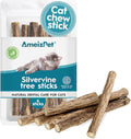 Catnip Sticks for Cats, Cat Dental Chew Sticks - Natural Matatabi Cats Dental Care, Silvervine Cat Teeth Cleaning (6 pcs)