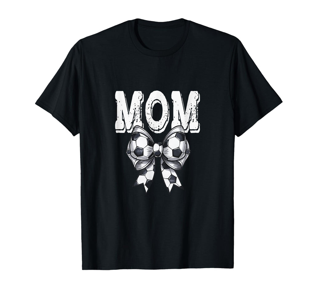 Coquette Soccer Bow Mom Sister Grandma T-Shirt - Minimalist Print Men Women