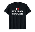 I Love Italian Soccer I Heart Italian T-Shirt - Minimalist Print Men Women