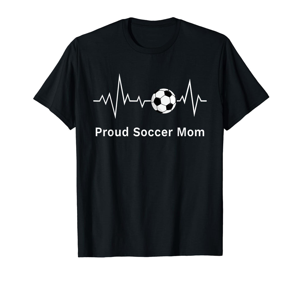 Soccer Moms Proud Soccer Mom Heartbeat T-Shirt - Minimalist Print Men Women