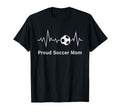 Soccer Moms Proud Soccer Mom Heartbeat T-Shirt - Minimalist Print Men Women