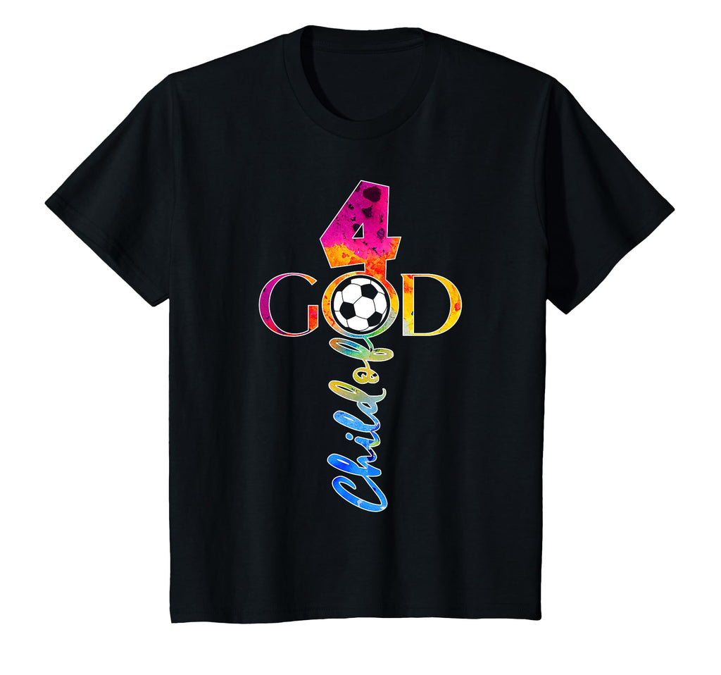 Jesus 4 Years Child God Soccer 4Th T-Shirt - Fun Novelty Design Unisex
