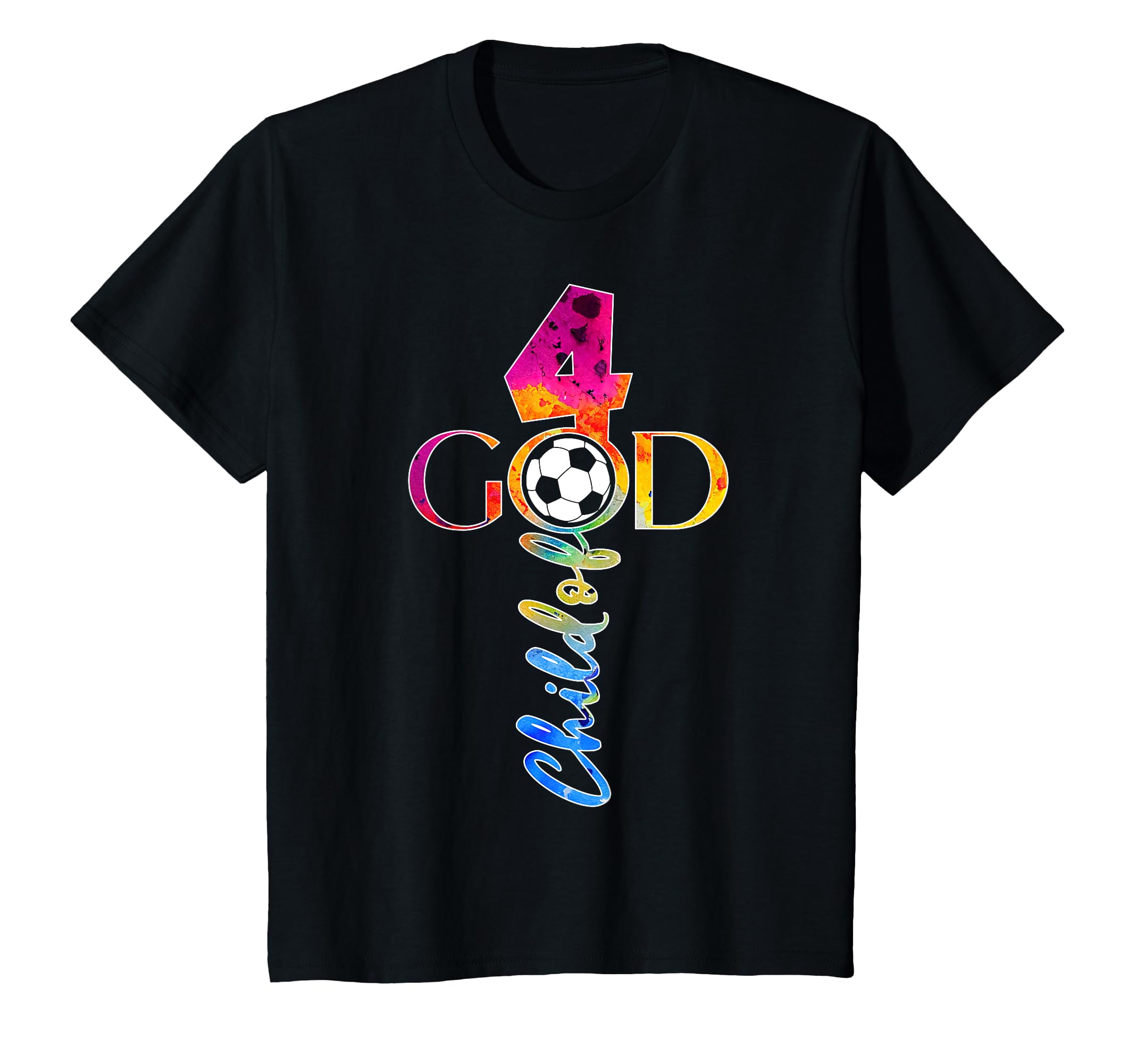 Jesus 4 Years Child God Soccer 4Th T-Shirt - Fun Novelty Design Unisex