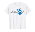 Scotland Flag Heartbeat Scottish T-Shirt - Minimalist Print Unisex