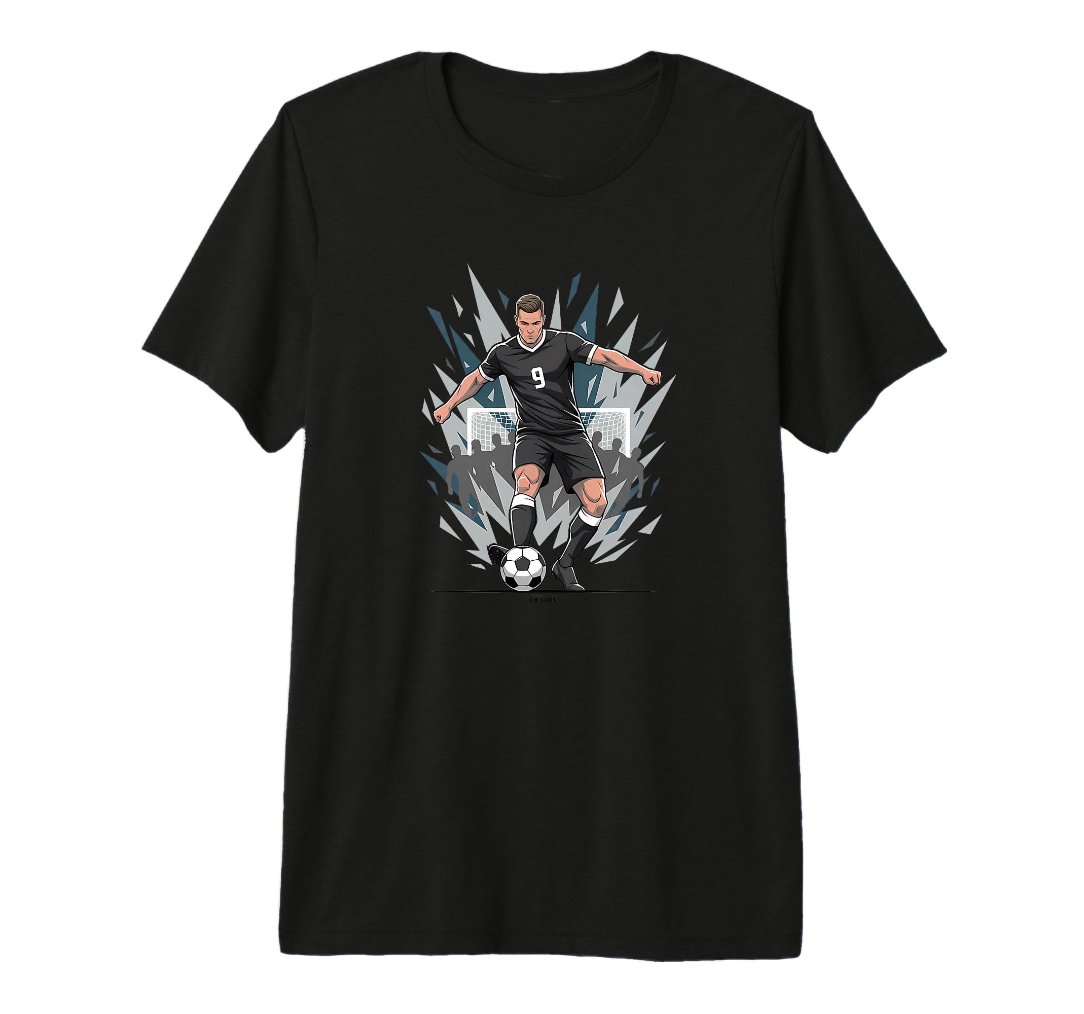 Football Soccer Striker Scoring T-Shirt - Casual Everyday Wear Men Women