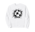 Soccer Ball Splash Footballer Sweatshirt - Aesthetic Graphic for Adults