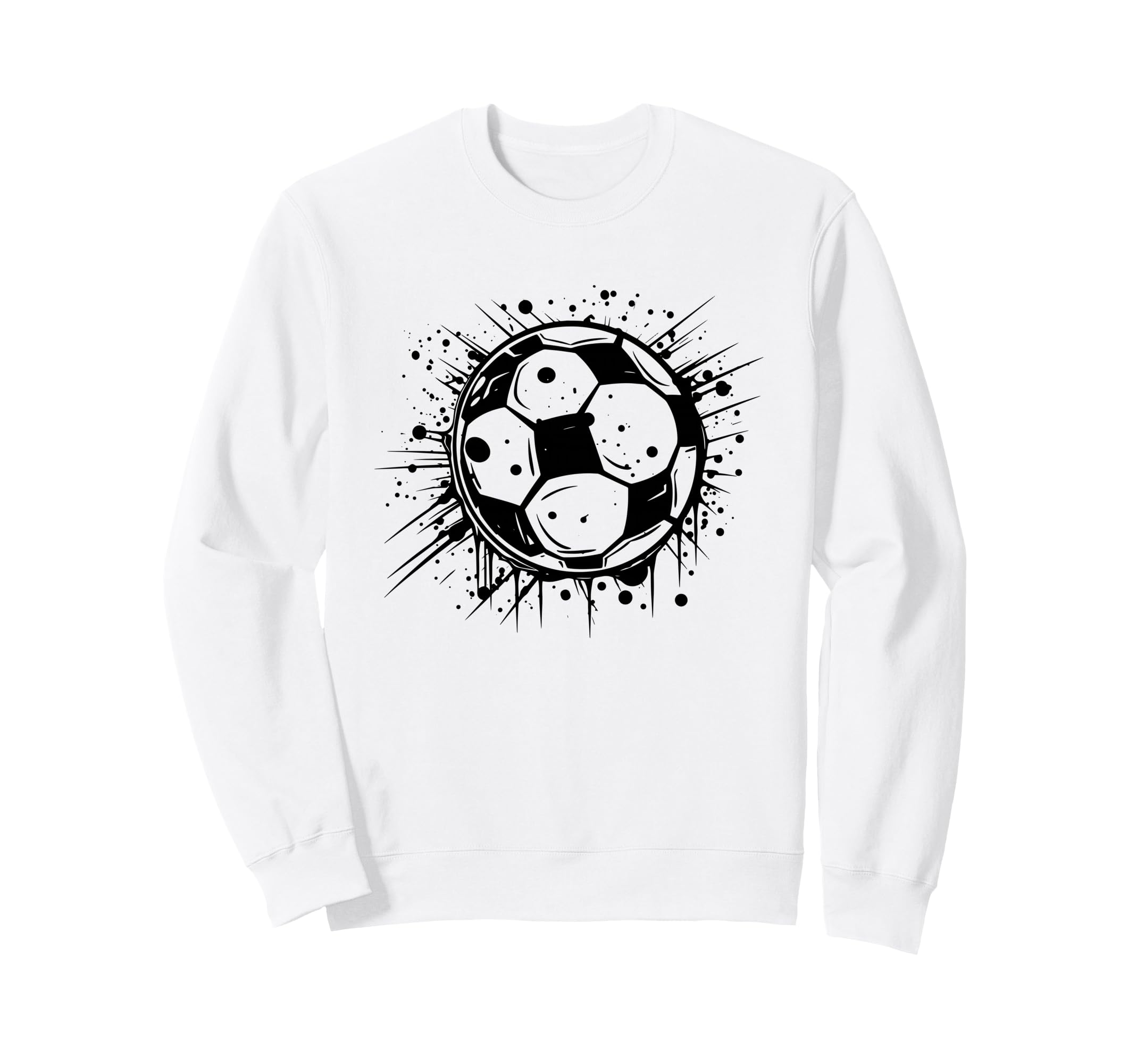 Soccer Ball Splash Footballer Sweatshirt - Aesthetic Graphic for Adults