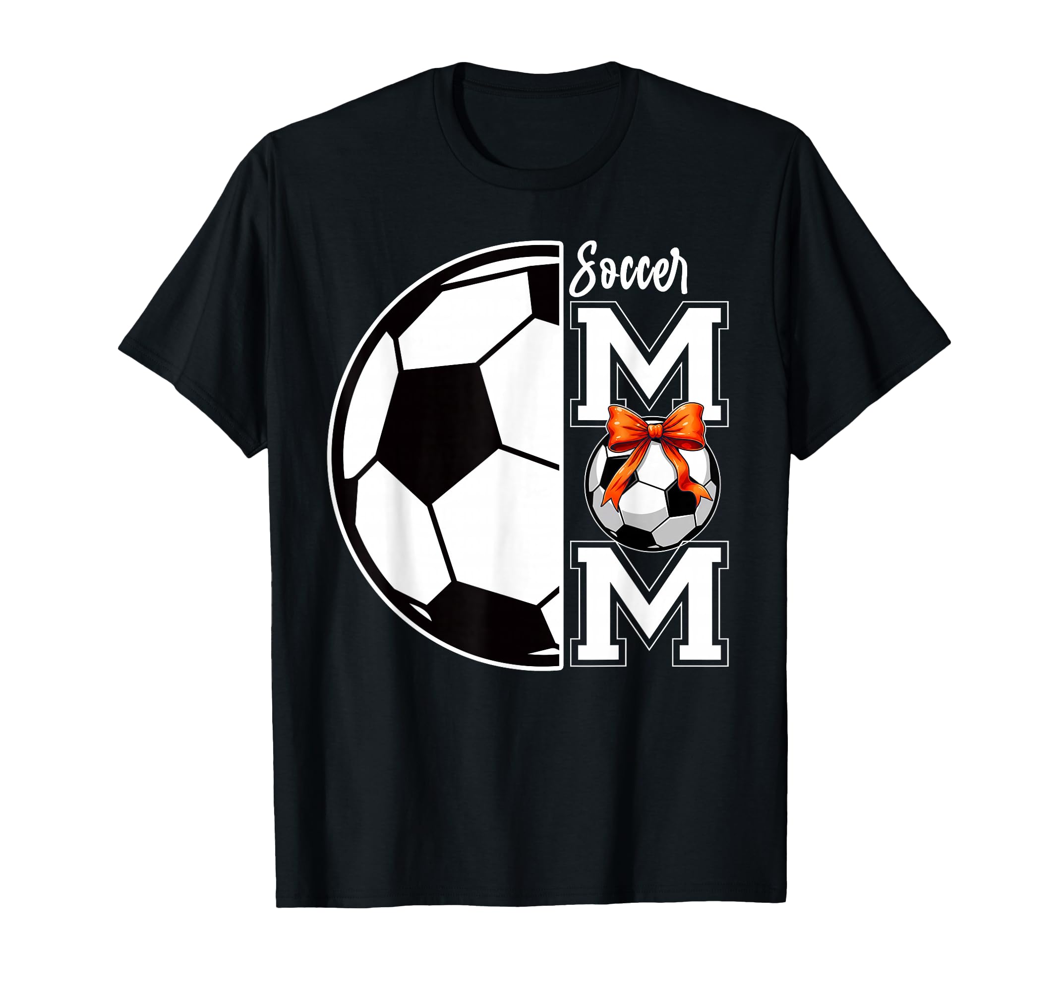 Soccer Mom Bow Mama Mommy Mothers T-Shirt - Fun Novelty Design Men Women