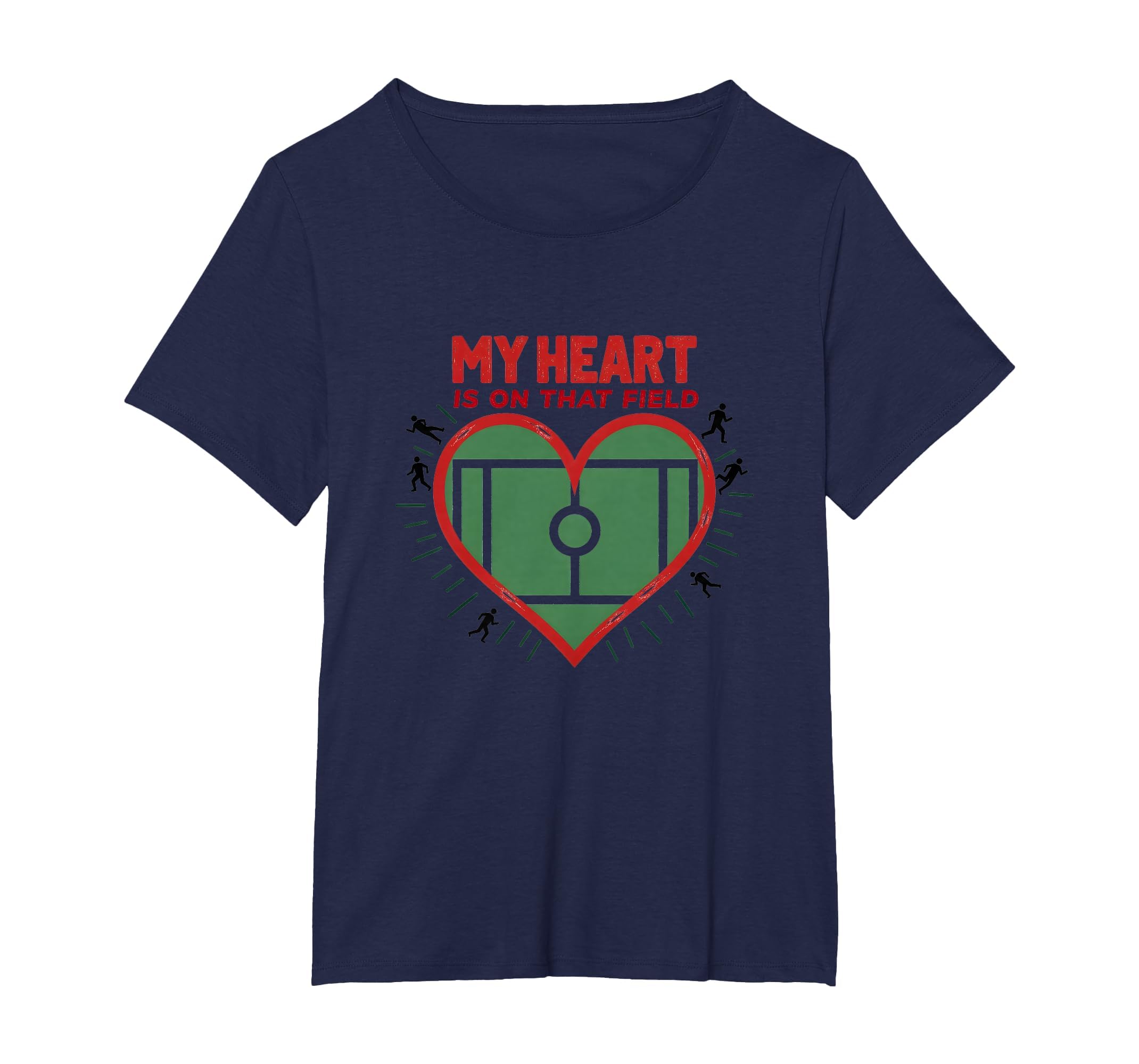 My Heart Is That Field Soccer Fan Passion T-Shirt - Novelty Apparel Unisex