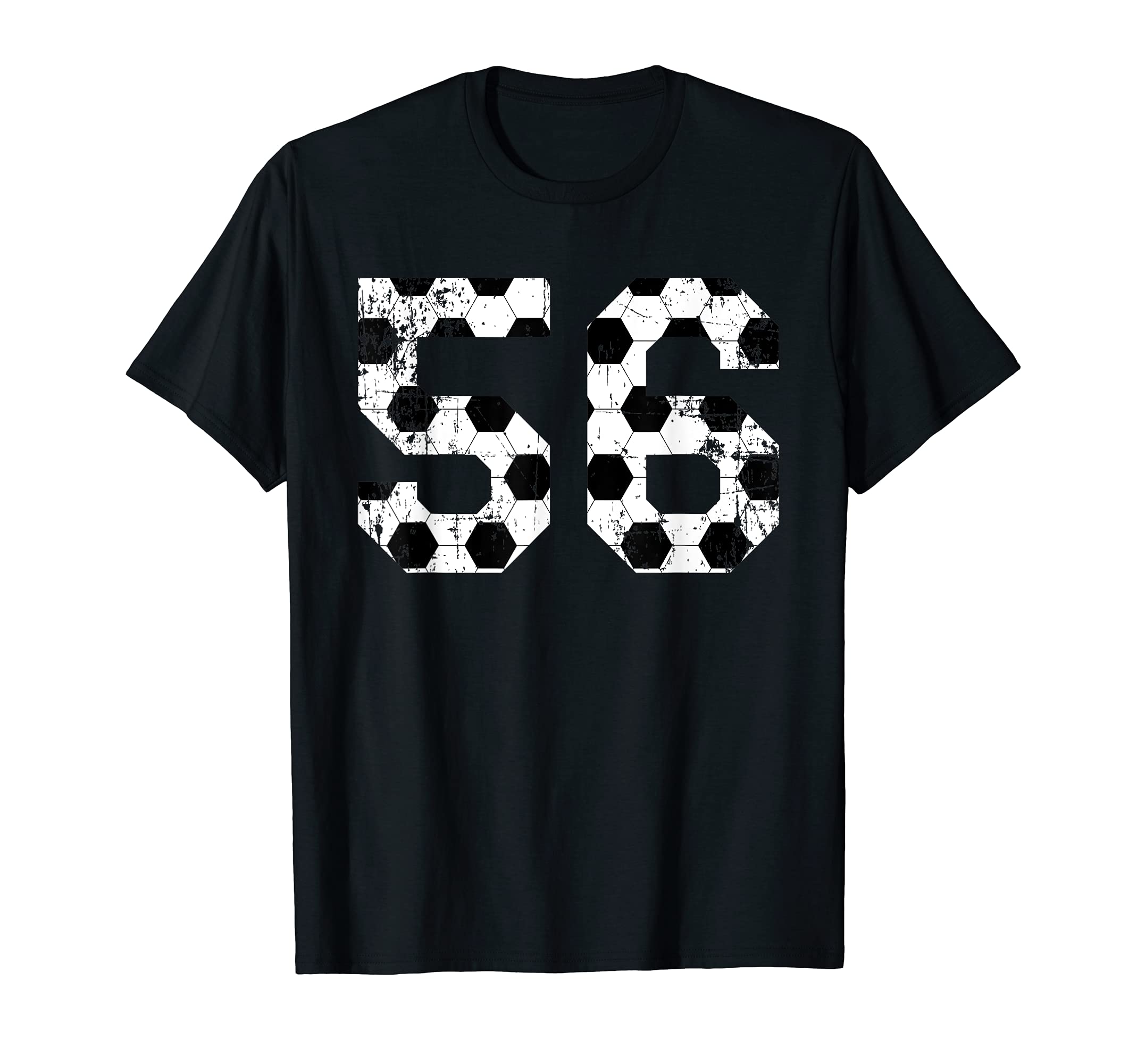 Soccer 56 Jersey Number T-Shirt - Minimalist Print for Adults