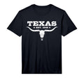 Texas Distressed Est 1845 Longhorn Bull T-Shirt - Custom Art Print Unisex