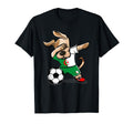 Dabbing Dog Algeria Soccer Jersey T-Shirt - Graphic Print for Adults