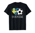 Sverige Soccer Swedish Flag Sweden T-Shirt - Novelty Apparel Men Women