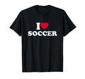 I Love Heart Soccer Lover Player T-Shirt - Casual Everyday Wear Unisex