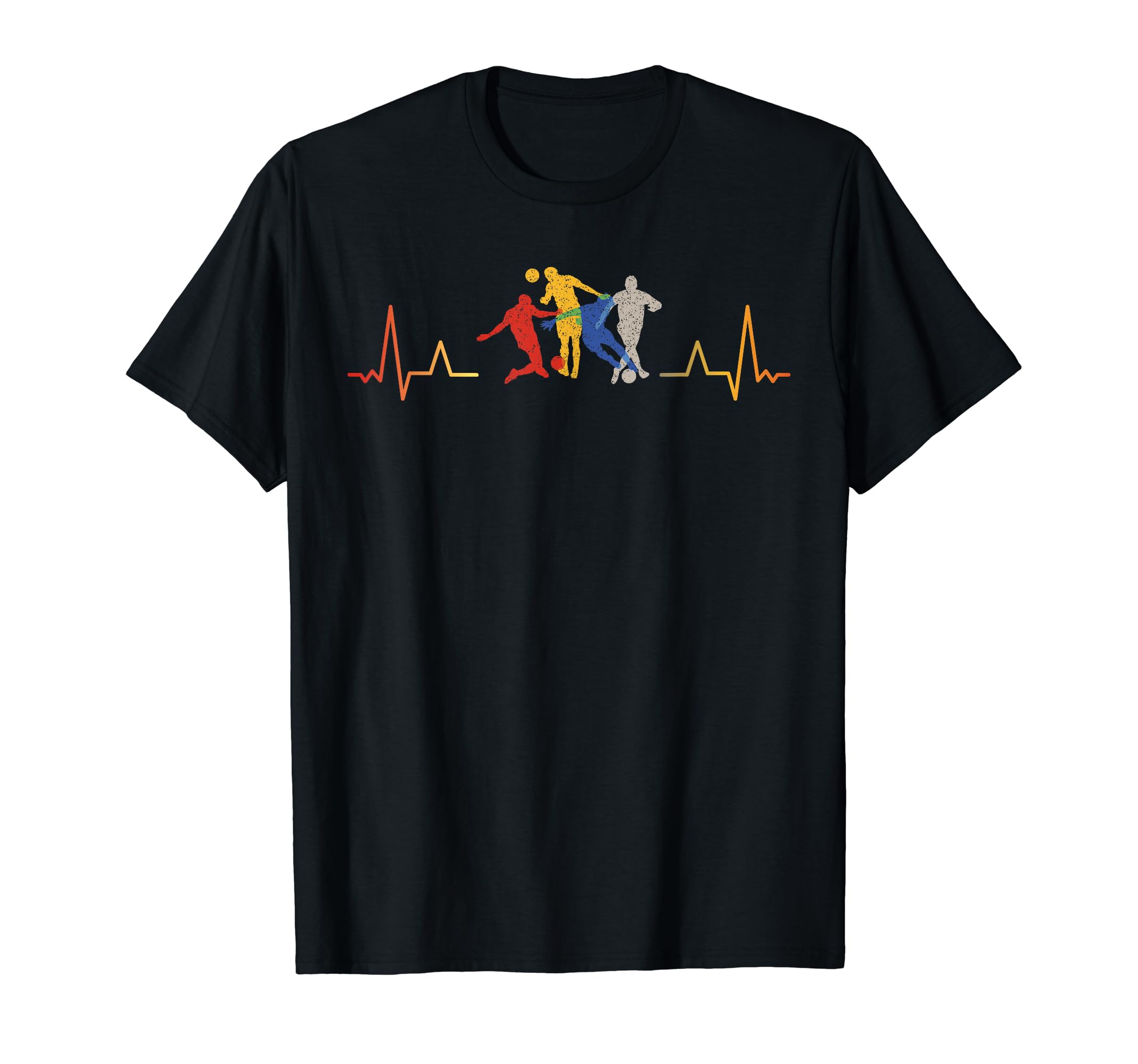 Soccer Heartbeat Sports Heart Pulse Rate T-Shirt - Trendy Graphic Men Women