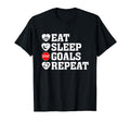 Eat Sleep Stop Goal Repeat Soccer T-Shirt - Minimalist Print Men Women