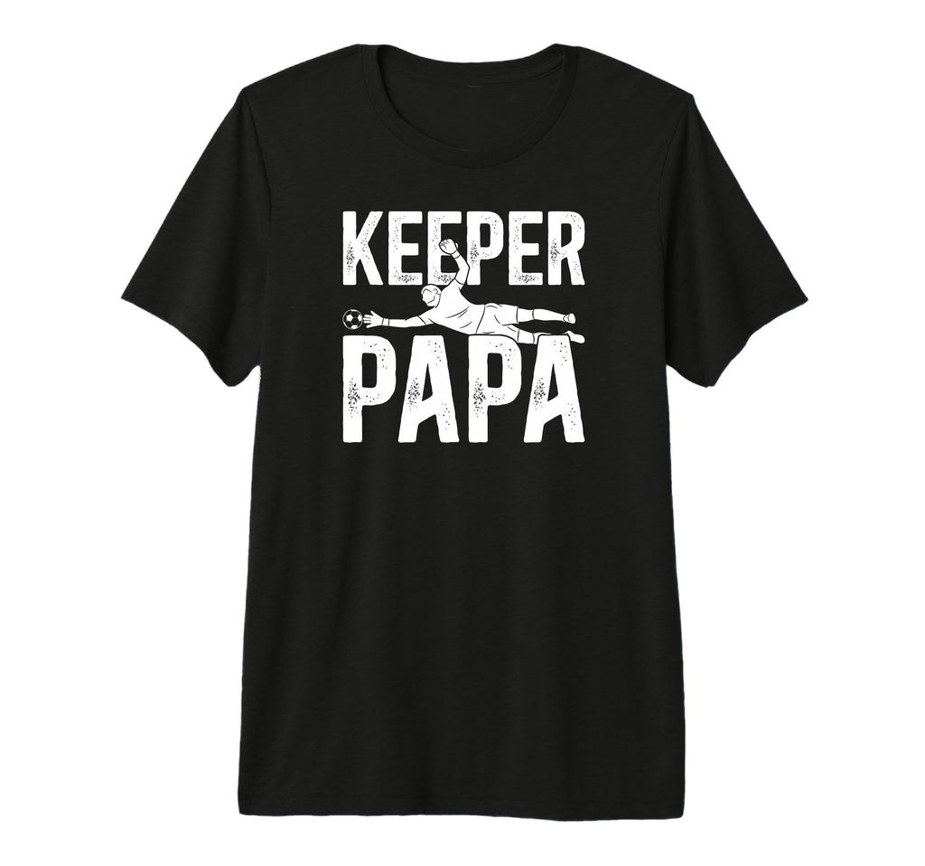 Mens Soccer Keeper Papa Soccer Goalie Papa T-Shirt - Graphic Print Unisex