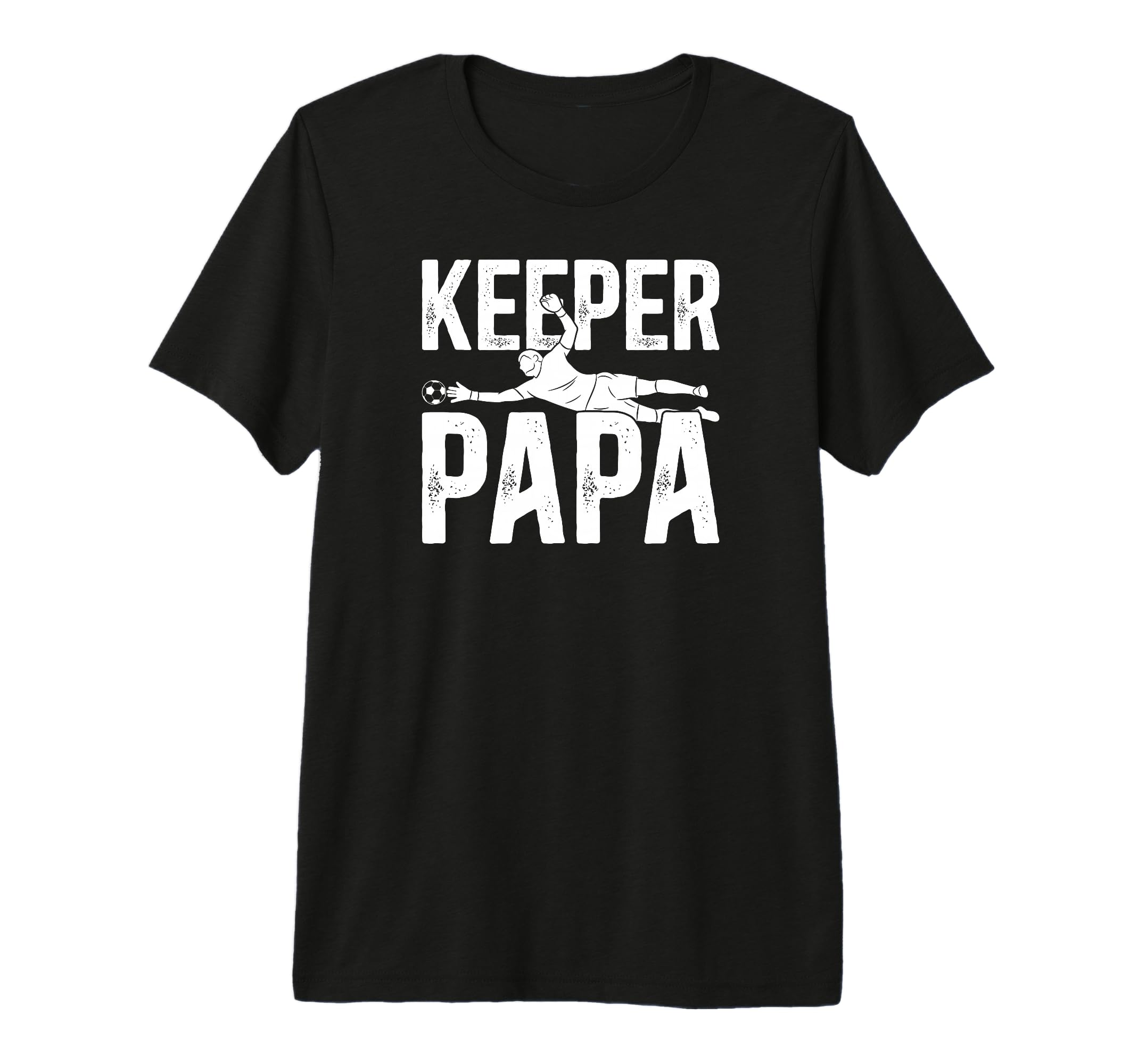 Mens Soccer Keeper Papa Soccer Goalie Papa T-Shirt - Graphic Print Unisex