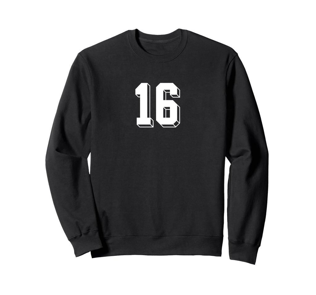 Number 16 80S 90S Soccer Team Sweatshirt - Custom Art Print for Adults