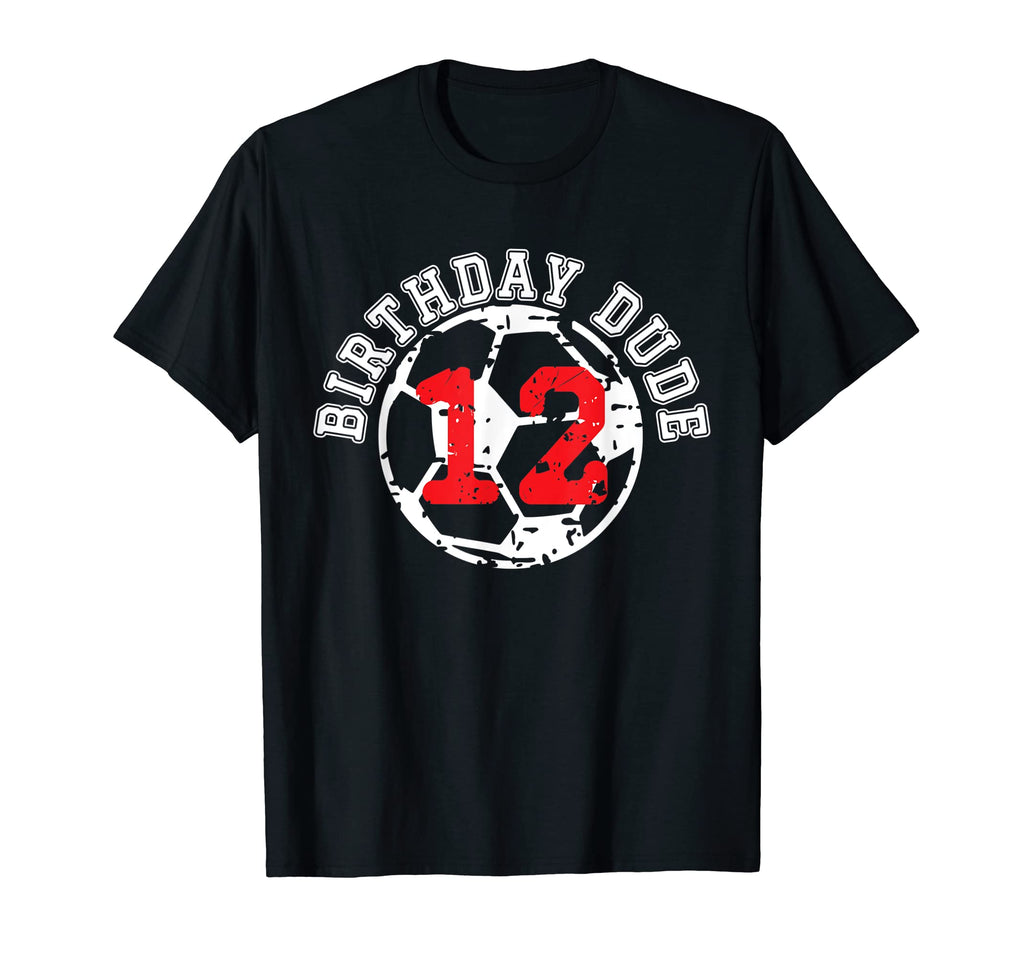 12 Year Old 12Th Birthday Dude Soccer T-Shirt - Minimalist Print Men Women