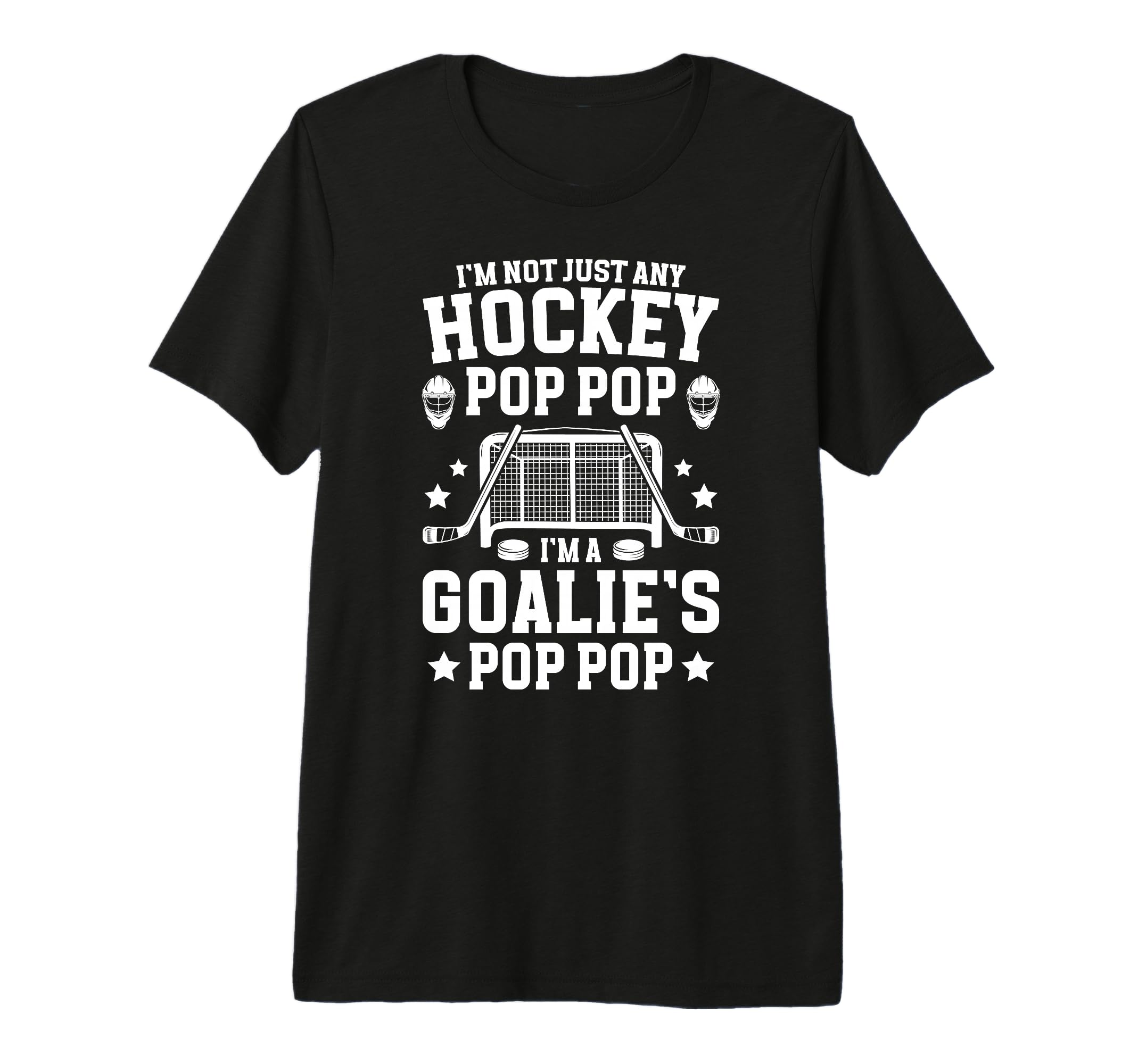 Mens Im Hockey Goalie Pop Pop Ice Hockey T-Shirt - Minimalist Print Unisex