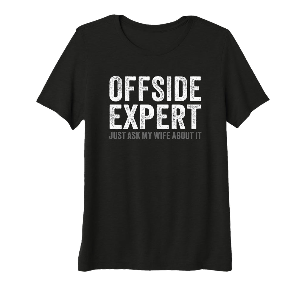 Womens Soccer Joke Offside Expert T-Shirt - Novelty Apparel for Adults