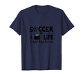 Soccer Is Life I Just Pay It Navy T-Shirt - Fun Novelty Design for Adults