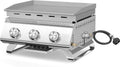 3-Burner Stainless Steel 2-in-1 Tabletop Grill and Griddle Combo, 24,000 BTU Portable Flat Top Propane Gas Grill for Commercial BBQ, Outdoor Cooking, Camping, Tailgates & Backyard