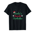 Santas Favorite Footballer Funny T-Shirt - Custom Art Print for Adults