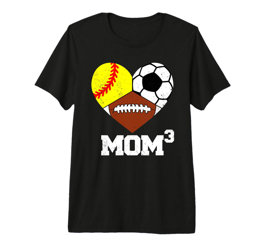 Mom Cubed Mom3 Mom Three T-Shirt - Casual Everyday Wear for Adults