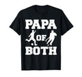 Papa Both Funny Soccer Hockey Papa T-Shirt - Graphic Print for Adults