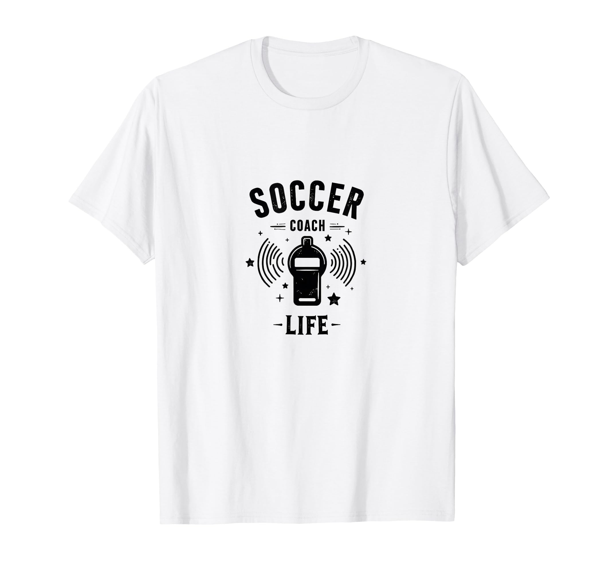 Soccer Coach Life Whistle Blowing T-Shirt - Fun Novelty Design Men Women