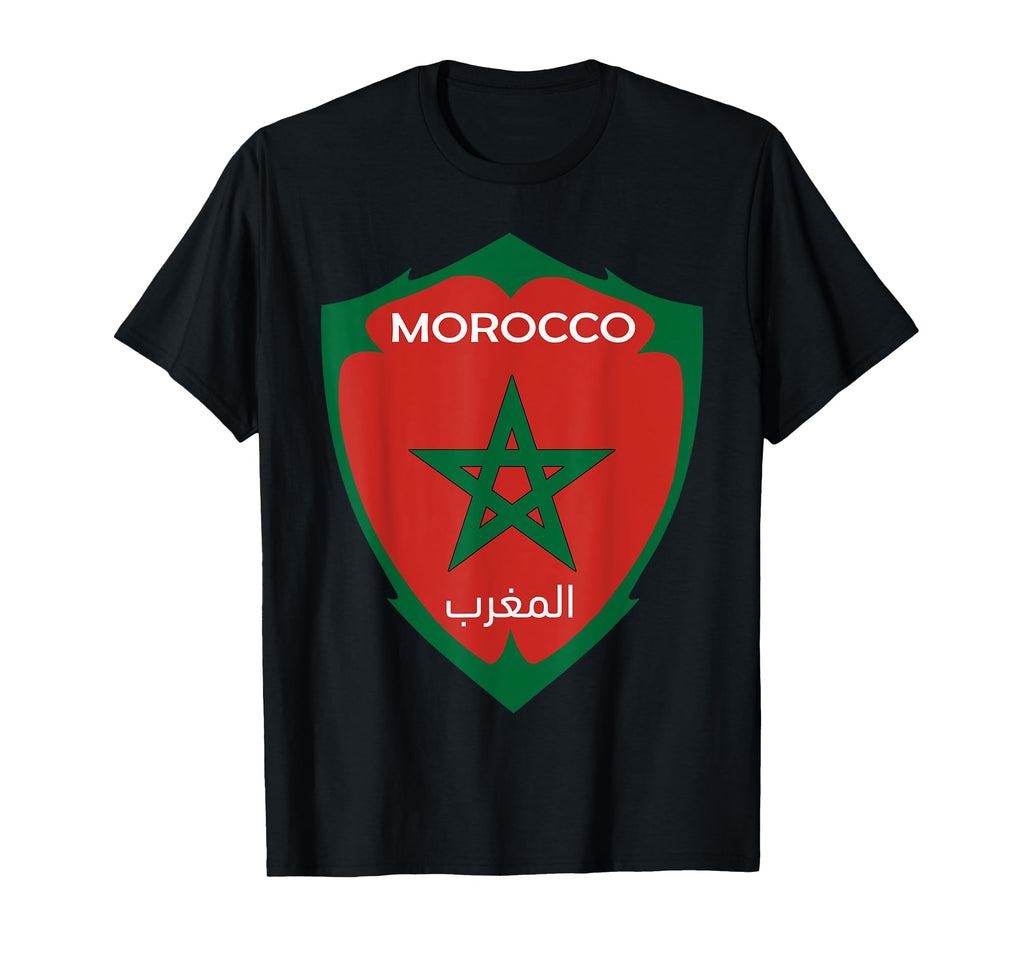 Morocco Flag Moroccan Soccer Morocco T-Shirt - Novelty Apparel for Adults