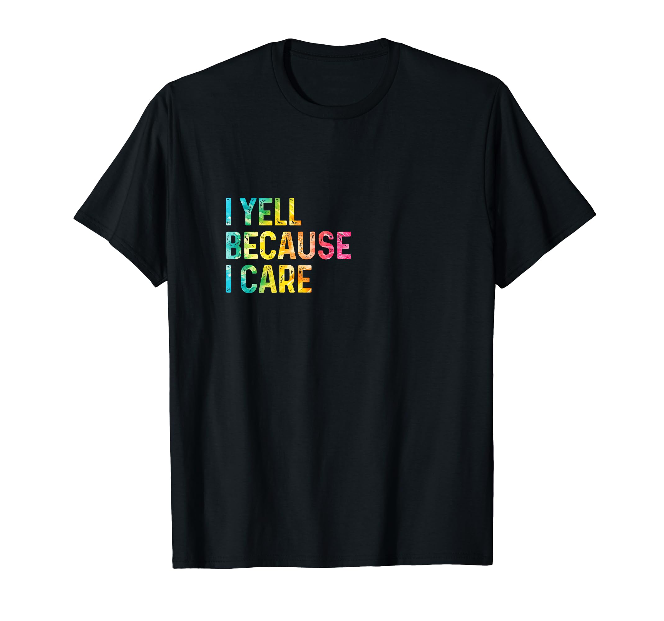 I Yell Because I Care Soccer Baseball T-Shirt - Minimalist Print Unisex