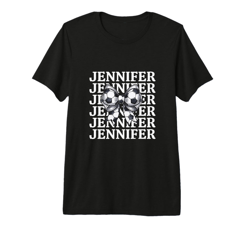 Jennifer Personalized Coquette Soccer T-Shirt - Streetwear Style Men Women