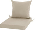 Outdoor Cushions for Patio Furniture, Waterproof Outdoor Chair Cushion w/Fade-Resistant, Removable & Machine-Washable Cover, 22x22 Inch, Deep Seat Sofa/Couch Pad Replacement – Set of 1/2/4, Cream