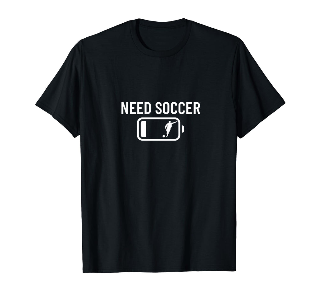 Need Soccer Low Battery Funny Soccer T-Shirt - Aesthetic Graphic Unisex