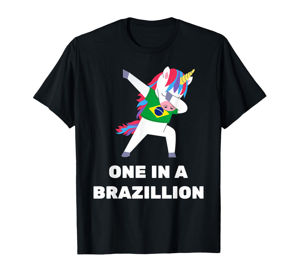 Funny Brazilian Unicorn Brazil Flag T-Shirt - Streetwear Style Men Women