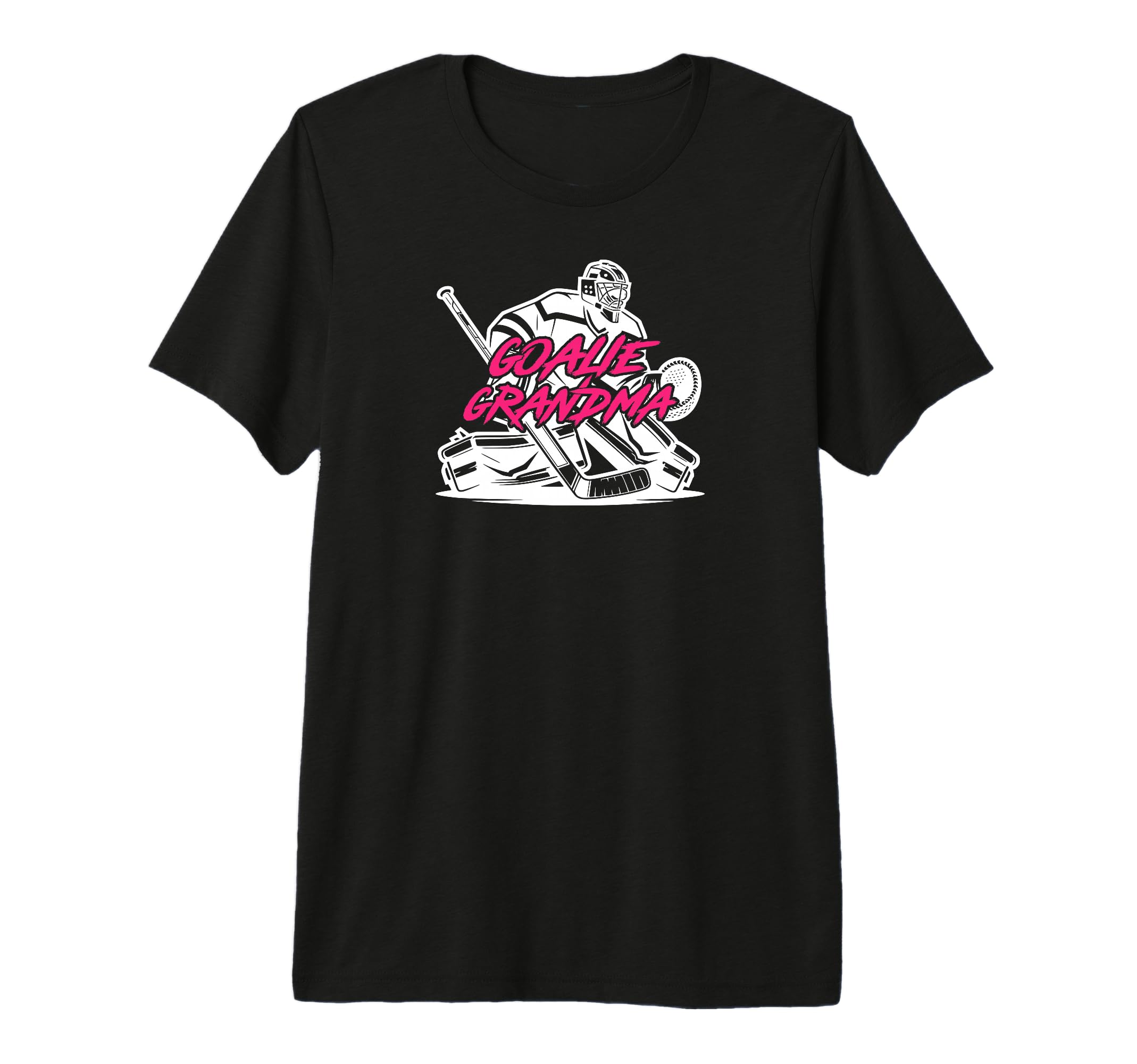 Ice Hockey Goalie Grandma Hockey T-Shirt - Casual Everyday Wear for Adults