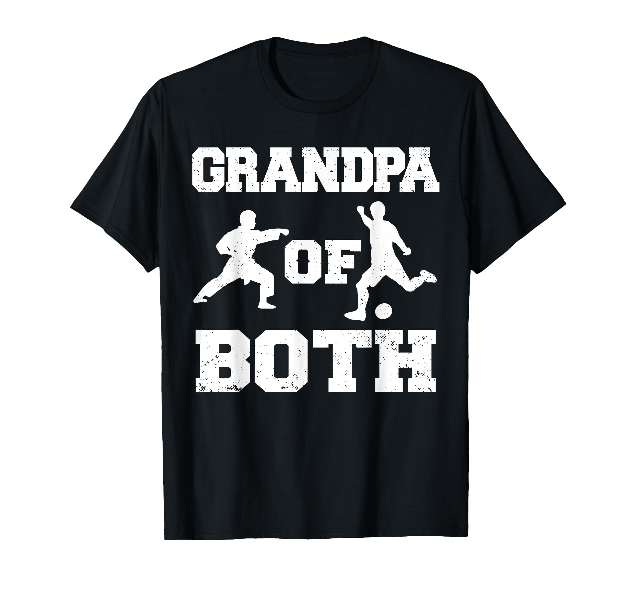 Grandpa Both Funny Soccer And Karate T-Shirt - Casual Everyday Wear Unisex