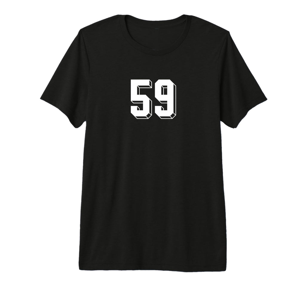 Number 59 80S 90S Soccer Team T-Shirt - Casual Everyday Wear for Adults