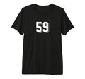 Number 59 80S 90S Soccer Team T-Shirt - Casual Everyday Wear for Adults