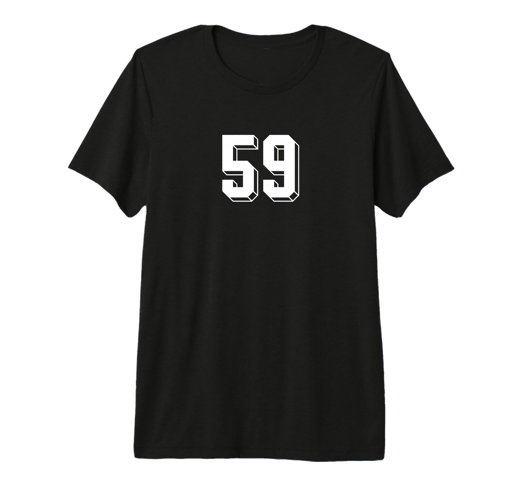 Number 59 80S 90S Soccer Team T-Shirt - Casual Everyday Wear for Adults