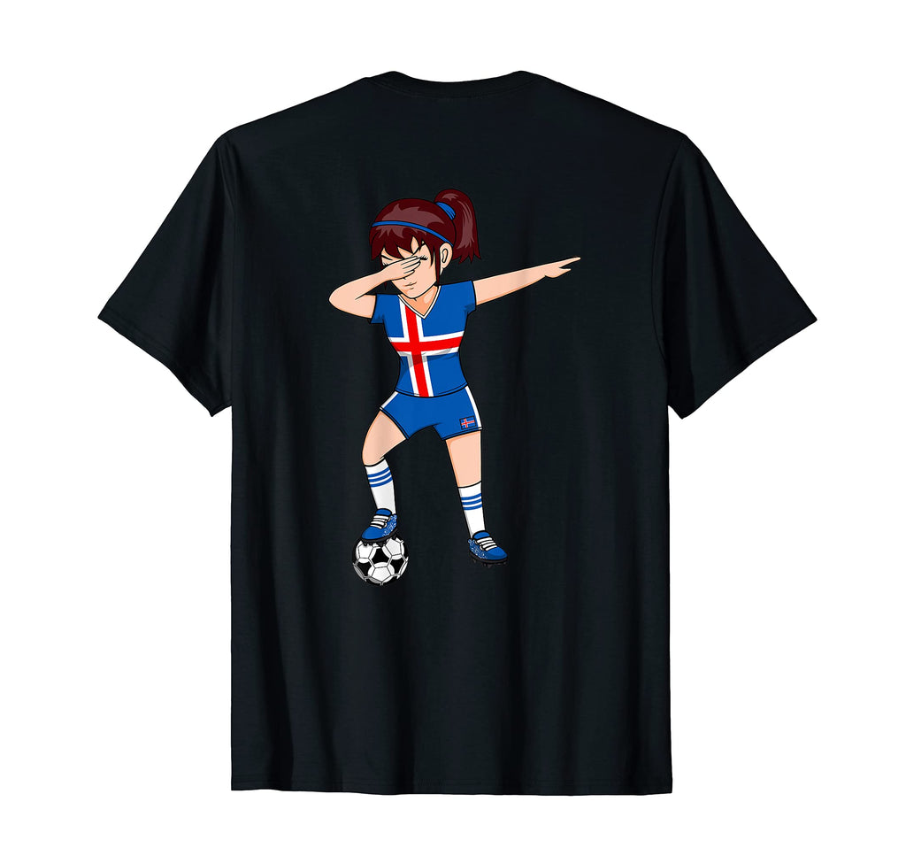 Dabbing Soccer Iceland Jersey Icelandic T-Shirt - Graphic Print for Adults