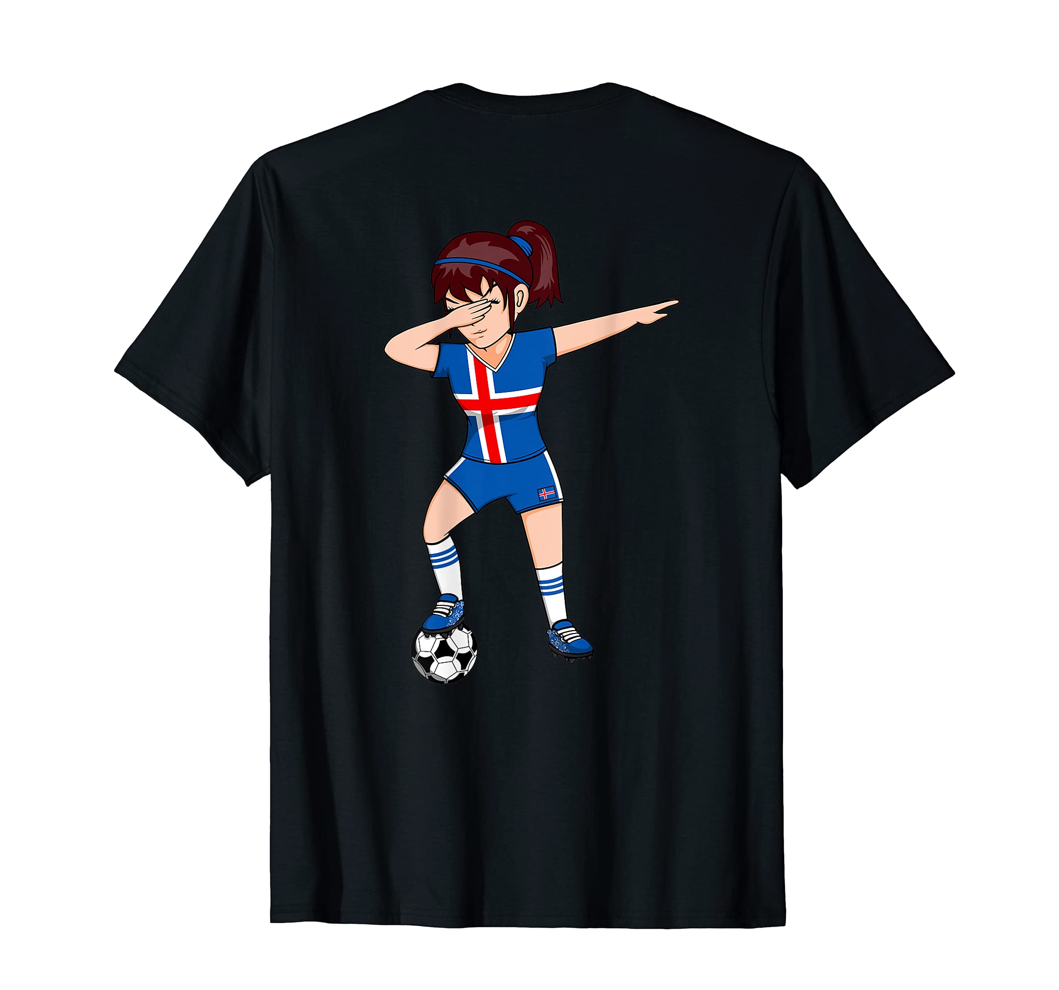 Dabbing Soccer Iceland Jersey Icelandic T-Shirt - Aesthetic Graphic Unisex