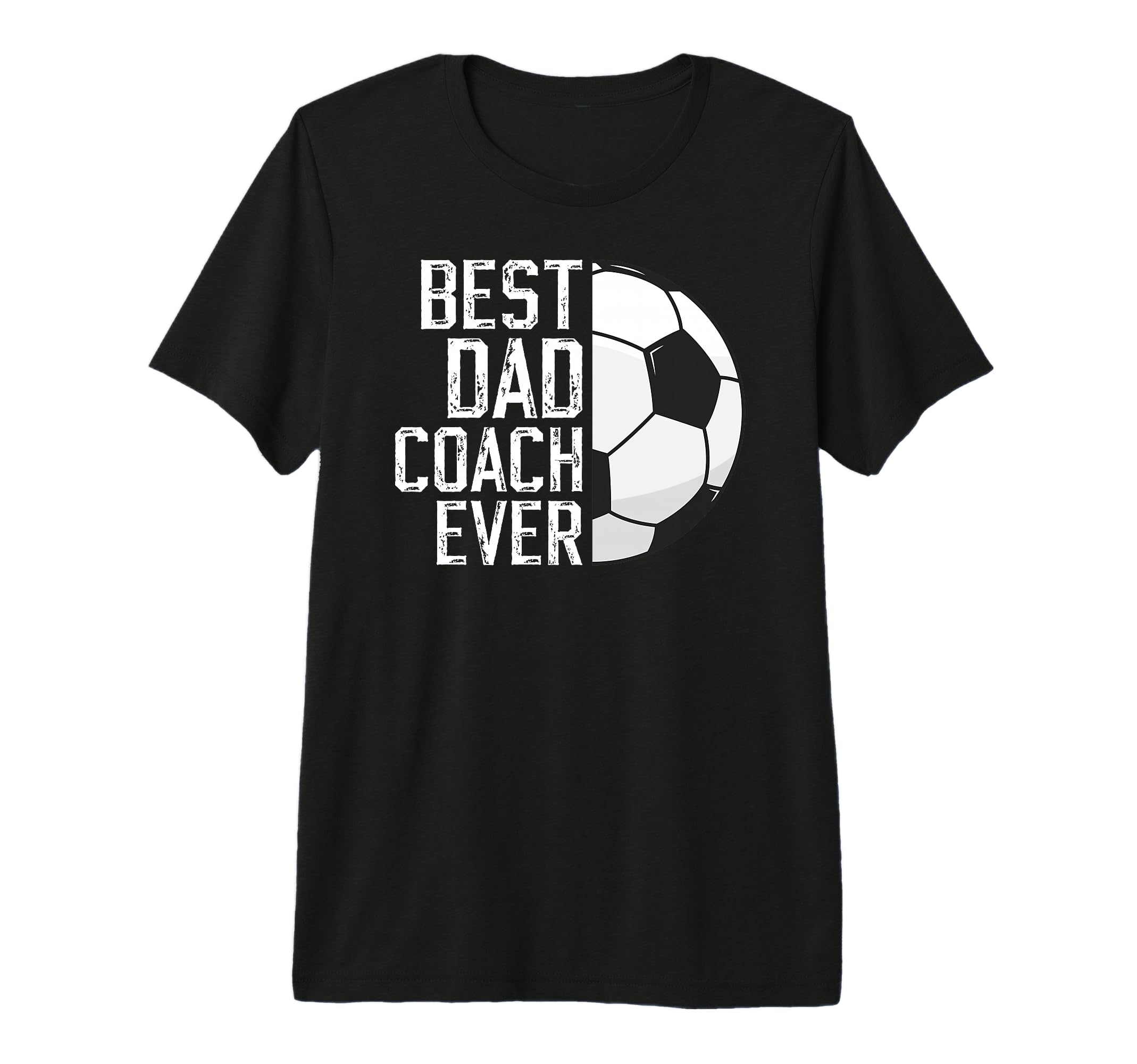 Mens Best Dad Coach Ever Soccer Coach T-Shirt - Custom Art Print Men Women