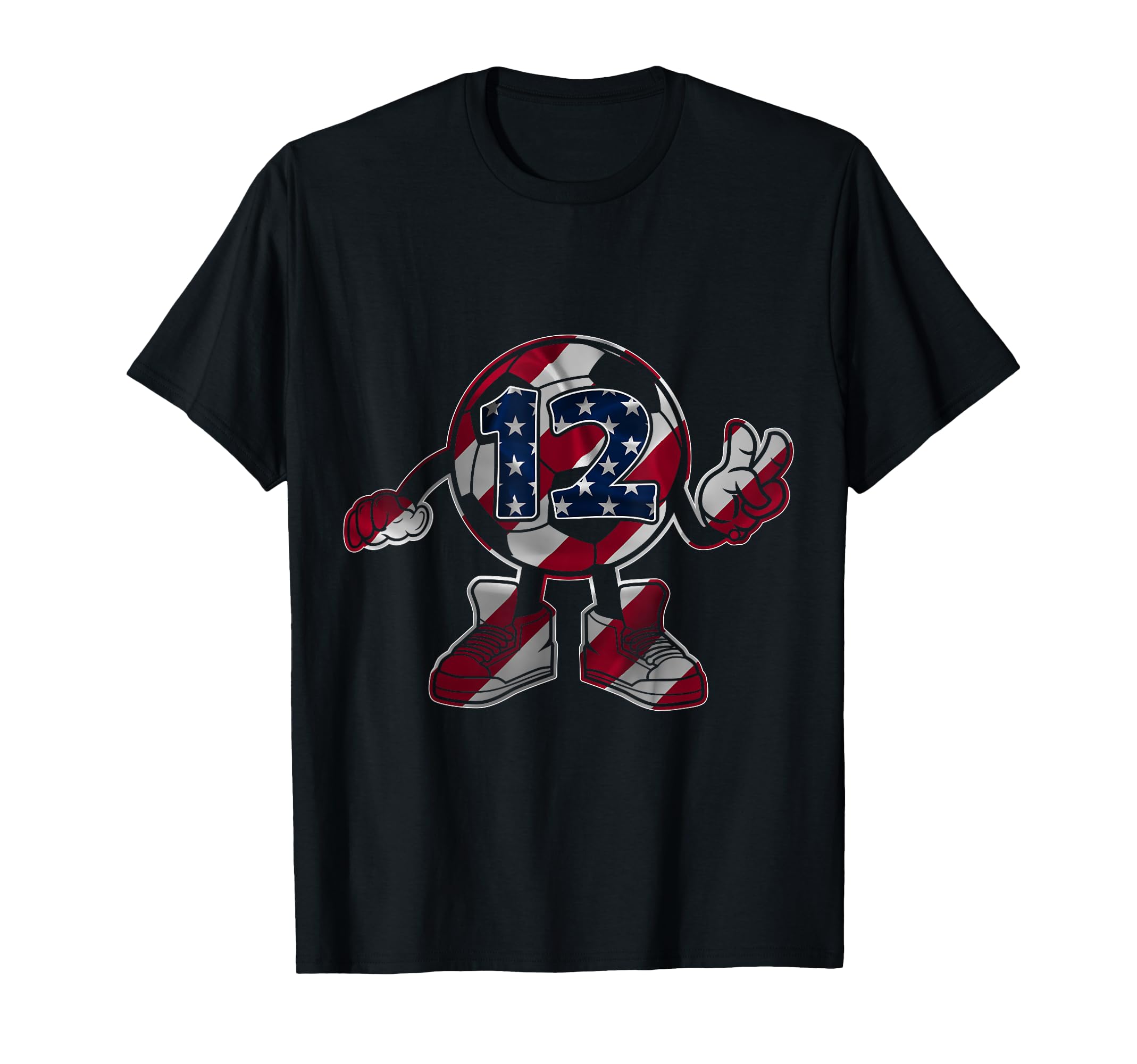 Number 12 Soccer 12Th Birthday T-Shirt - Casual Everyday Wear for Adults